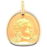 Pendentifs Brillaxis Médaille ange or jaune 18 carats
