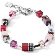 Bracelets Coeur De Lion Bracelet GeoCUBE rouge rose blanc