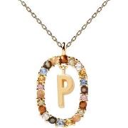 Collier Pdpaola Collier Lettre P plaqué or Collection NEW LETTERS