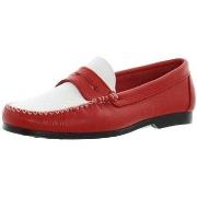 Mocassins Xavier Danaud Mocassins cuir ref_taj45787 rouge blanc