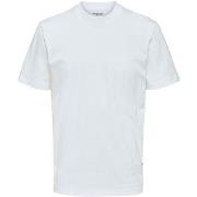 T-shirt Selected 16077385 RELAXCOLMAN-BRIGHT WHITE