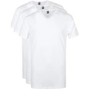T-shirt Alan Red T-Shirt Vermont Col-V Blanc Lot de 3