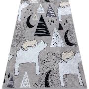 Tapis Rugsx Tapis lavable JUNIOR 51974.802 Ours, animaux pour 160x220 ...