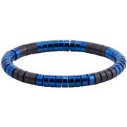 Bracelets Sixtystones Bracelet Heishi Métal Série Acier Bleu -Small-16...