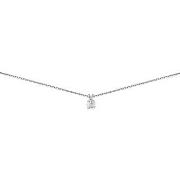 Collier Brillaxis Collier solitaire diamant or blanc 0.10