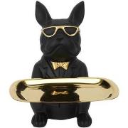 Statuettes et figurines La Chaise Longue Statue Bulldog noir vide-poch...