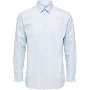 Chemise Selected Ethan Classic Overhemd Lichtblauw