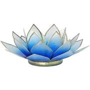 Bougeoirs, photophores Phoenix Import Porte Bougie Fleur de Lotus Bleu...