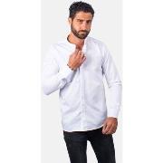 Chemise Hollyghost Chemise blanche à boutonner avec col mao