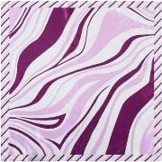 Echarpe Alberto Cabale Petit carré de Soie Cream Purple Cléo Violet