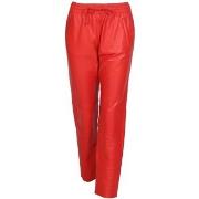Pantalon Oakwood Pantalon jogpant en cuir Gift Ref 50426 Rouge Fonce