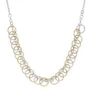 Collier Orusbijoux Collier Argent Doré Bicolore Cercles Multiples