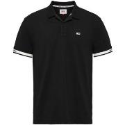 T-shirt Tommy Jeans Polo manches courtes homme Ref 60984 BDS Noir