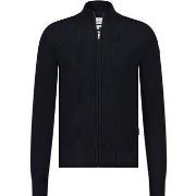 Sweat-shirt State Of Art Cardigan Zip Plain Marine