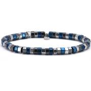 Bracelets Sixtystones Bracelet Acier Fantaisie Hématite Bleu -Large-20...