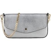 Sac Bandouliere Pourchet Pochette Ref 49637 Argent 22*13*3 cm