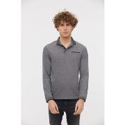 T-shirt Lee Cooper Polo BUTEA Noir/Gris Souris