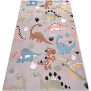 Tapis Rugsx Tapis FUN Dino pour enfants Dinosaures beige 120x170 cm