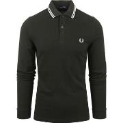 T-shirt Fred Perry Polo à manches longues Vert foncé T50