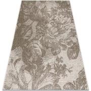 Tapis Rugsx TAPIS EN CORDE SIZAL FLOORLUX 20491 FLEURS 140x200 cm