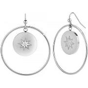 Boucles oreilles Sc Crystal BD2318-BO-ARGENT-DIAMANT-BLANC