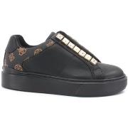 Chaussures Guess Sneaker Platform Loghi Printed Black Brown FL8HAYELE1...