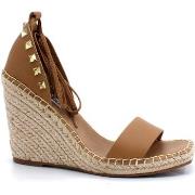 Chaussures Steve Madden Malani Sandalo Zeppa Borchie Tan Leather MALA0...