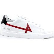 Chaussures L4k3 College 4 Sneaker Pelle Tricolor Bianco Rosso Nero F59...