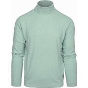 Sweat-shirt Blue Industry Pull Col Roulé Vert Clair