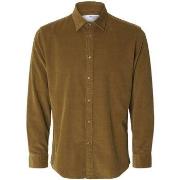 Chemise Selected 16090182 SLHREGOWEN-CORD SHIRT LS-BUTTERNUT