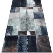 Tapis Rugsx Tapis PATCHWORK 21719 noir - Peau de 120x170 cm