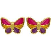 Boucles oreilles Brillaxis Boucles d'oreilles Papillon à vis laque mul...