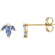 Boucles oreilles Brillaxis Boucles d'oreilles or oxydes bleus