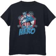 T-shirt enfant Captain America Full Time Hero