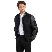 Blouson Redskins Blouson homme en cuir Harvard Hatch Ref 58037 Noir