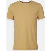 T-shirt Tommy Hilfiger T-Shirt ajusté beige en coton bio stretch