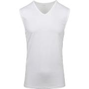 T-shirt Mey Débardeur Col V Muscle Dry Coton Blanc
