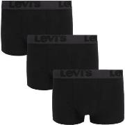 Caleçons Levis Boxer-shorts Lot de 3 Noir Uni