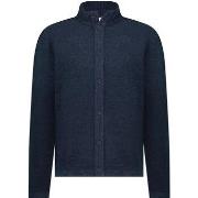 Sweat-shirt State Of Art Cardigan Mix Laine Marine