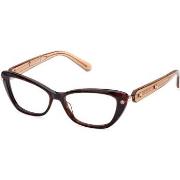 Lunettes de soleil Swarovski SK5478 Cadres Optiques, Havana, 53 mm