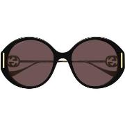 Lunettes de soleil Gucci GG1202SK Lunettes de soleil, Noir/Marron, 58 ...