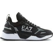 Baskets basses Emporio Armani EA7 black silver casual sneaker