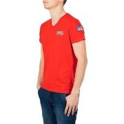 T-shirt Nasa BASIC FLAG V NECK