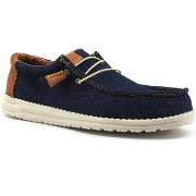 Chaussures HEYDUDE Wally Sneaker Vela Uomo Blu Denim 40165-425