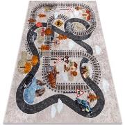 Tapis Rugsx Tapis lavable JUNIOR 51986.803 Voies ferrées, loc 140x190 ...