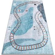 Tapis Rugsx Tapis lavable JUNIOR 52243.801 Voies ferrées pour 160x220 ...