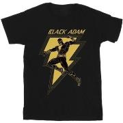 T-shirt Dc Comics Black Adam Golden Bolt Chest