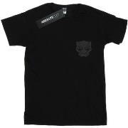 T-shirt Marvel Black Panther Black On Black Chest Print