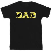 T-shirt Dc Comics Dad With Bat Icons