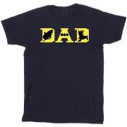 T-shirt Dc Comics Batman Dad With Bat Icons